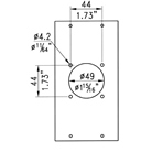 Face avant pour 1 embases P17 110V pour CADRE/4U PENN ELCOM