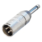 Adaptateur XLR 3 mâle - JACK 6.35 mono mâle NEUTRIK NA2MP