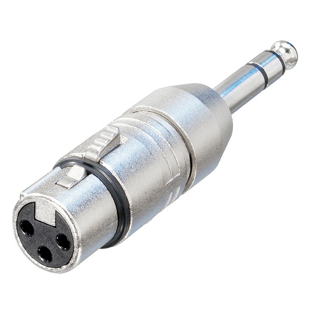 Adaptateur XLR 3 femelle - JACK 6.35 stéréo mâle NEUTRIK NA3FP