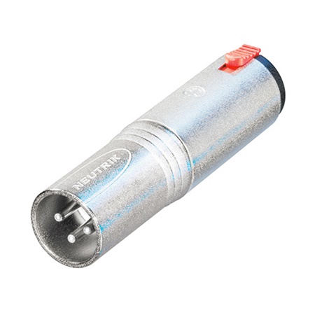Adaptateur XLR 3 mâle - JACK 6.35 stéréo femelle NEUTRIK NA3MJ