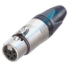 Fiche XLR 6 points femelle droite (XLR6 F) - série XX NEUTRIK NC6FXX