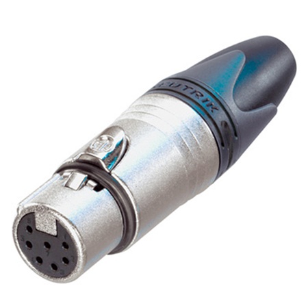 Fiche XLR 7 points femelle droite (XLR7 F) - série XX NEUTRIK NC7FXX