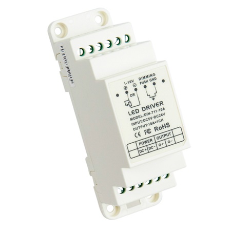 Contrôleur 0-10V pour stripled monochrome sur rail DIN - VELLEMAN