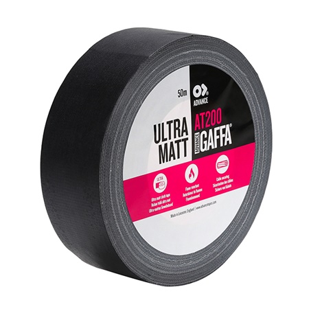 Gaffer Mat standard ADVANCE AT200 - 50mm x 50m Noir