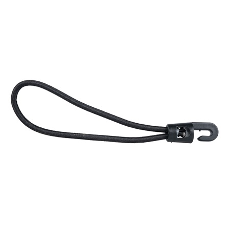 Attache noire élastique de type sandow - Lg: 14.5cm Diam. 4mm