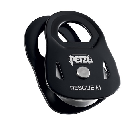 Poulie à flasques oscillants Noir PETZL Rescue M P50BA01