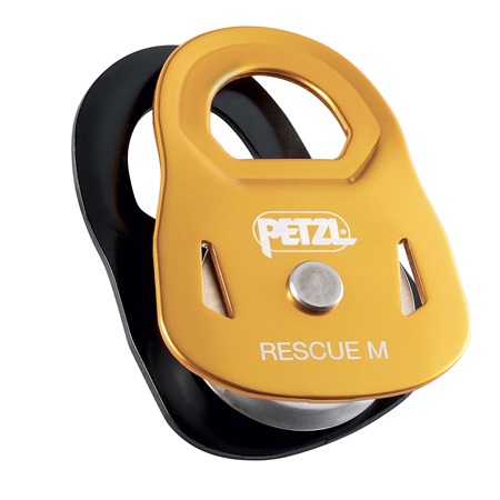 Poulie à flasques oscillants Jaune et Noir PETZL Rescue M P50BA00
