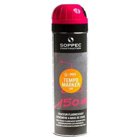 Peinture éphémère (tenue 5 à 15 jours) en aérosol 650ml - Rose fluo