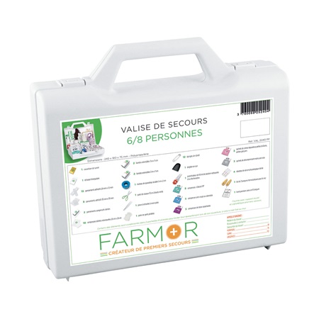 Valisette pharmacie de premiers soins pour 6/8 personnes FARMOR