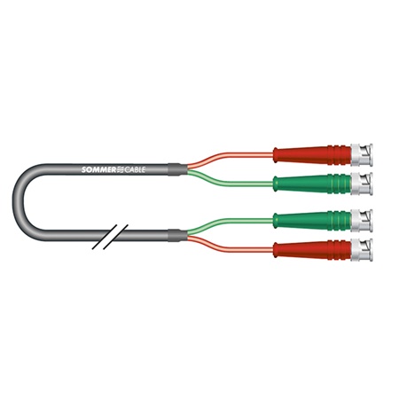 Cordon composante 2 BNC mâle - 2 BNC mâle SOMMER - longueur 20m