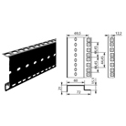 Profilé de rack acier (epoxy noir) double à trous carrés - 2m