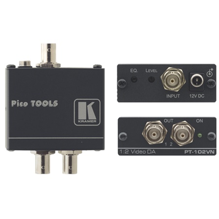 Distributeur vidéo 1:2 connecteurs BNC KRAMER PT-102VN