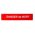 Banderole tissus enduit vinyle - Danger de mort - rouge CATU