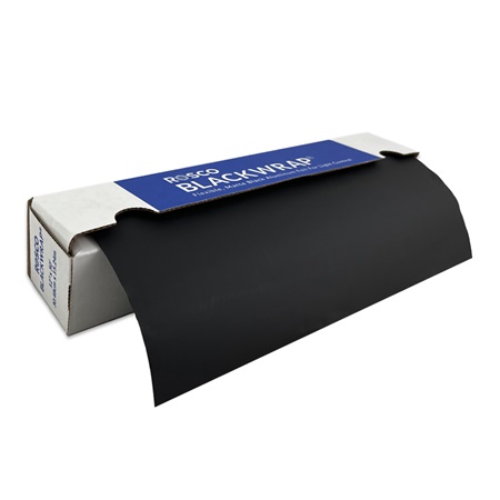 Rouleau aluminium noir mat 2 côtés ROSCO Blackwrap 60cm x 7,62m