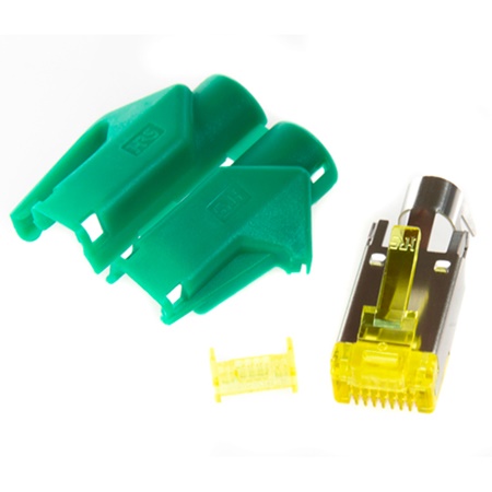 Connecteur RJ45 HIROSE Cat6a mâle - Manchon de couleur vert