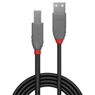 Cordon USB 2.0 A/B LINDY - Longueur : 3m - Noir