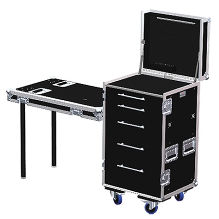 Flight-case Be1st de tournée 18U transformable en régie d'appoint 