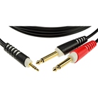 Cordon MINIJACK 3,5mm Stéréo mâle - 2 JACK 6,35mm Mono mâle KLOTZ - 6m