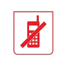 Drapeau de signalisation éclairé (leds) - Téléphone interdit - rouge