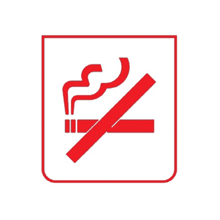 Drapeau de signalisation éclairé (leds)  Interdiction de fumer - rouge