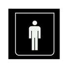 Drapeau de signalisation éclairé (leds) - Toilettes homme - blanc