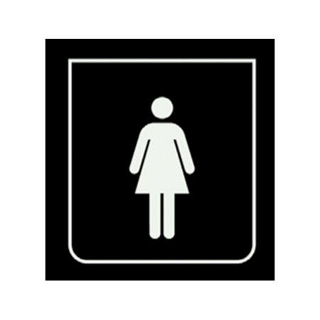 Drapeau de signalisation éclairé (leds) - Toilettes femme - blanc