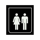 Drapeau de signalisation éclairé (leds) - Toilettes H/F - blanc
