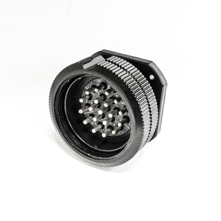 Embase mâle noire type 419 AR avec écrou (bague) CEEP DICONNEX