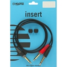 Cordon JACK Stéréo mâle - 2 JACK Mono mâle - longueur 1m KLOTZ CABLES