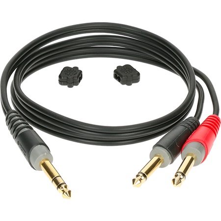 Cordon JACK Stéréo mâle - 2 JACK Mono mâle - longueur 1m KLOTZ CABLES