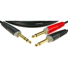 Cordon JACK Stéréo mâle / 2 JACK Mono mâle - longueur 6m KLOTZ CABLES