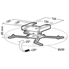 Support universel VP attache courte pour tube et structure Ø50mm