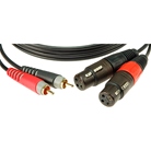 Cordon 2 XLR 3 femelle - 2 CINCH mâle - longueur 1m KLOTZ CABLES