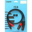 Cordon 2 XLR 3 femelle - 2 CINCH mâle - longueur 1m KLOTZ CABLES