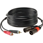 Cordon 2 XLR 3 mâle - 2 CINCH mâle - longueur 1m KLOTZ CABLES