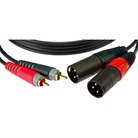 Cordon 2 XLR 3 mâle - 2 CINCH mâle - longueur 1m KLOTZ CABLES