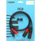 Cordon 2 XLR 3 mâle - 2 CINCH mâle - longueur 1m KLOTZ CABLES