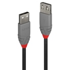 Cordon/Rallonge USB 2.0 A/A LINDY - Longueur : 5m - Noir