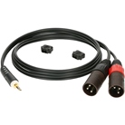 Cordon 2 XLR 3 mâle - MINIJACK 3,5mm stéréo mâle - longueur 2m