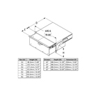 Tiroir rackable standard en acier renforcé avec serrure PENN 19'' 2U 