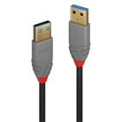 CA-USB32-AA-05 - Cordon USB 3.2 Gen 1 A/A LINDY - Longueur : 50cm - Noir