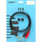 Cordon JACK Stéréo mâle - 2 CINCH - longueur 1m KLOTZ CABLES