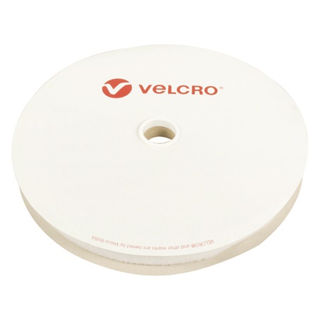 Ruban adhésif VELCRO Femelle (boucles) - 25mm x 25m Blanc