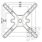 Support LCD VESA 400 complet - Hauteur réglable de 20 à 35cm - Noir