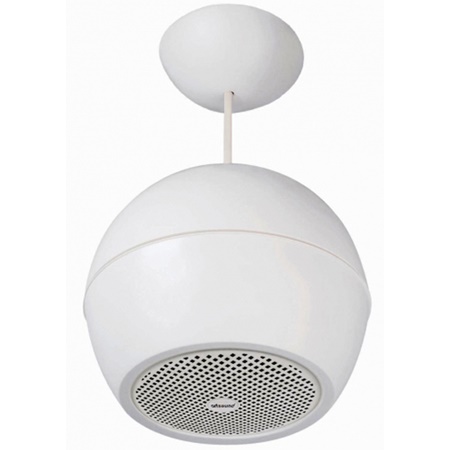 Enceinte sphérique en ABS, 4-8-16W, blanche avec câble de suspension