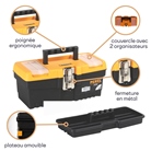 Caisse à outils 13 - bac amovible et organisateurs fixes - VELLEMAN