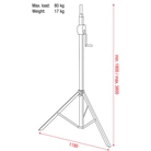 Pied de levage SHOWGEAR Basic 3800 Wind up stand à crémaillère