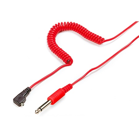 Câble synchro flash prise PC/Jack 6,35mm KAISER - 10m - rouge