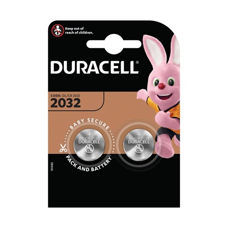 Lot de 2 piles bouton lithium DURACELL 3V CR2032