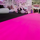 Moquette aiguillétée filmée rose - coloris 9302 - Fushia - 4m x 50m
